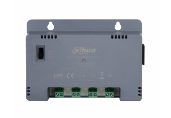 DH-PFM344D-4CH-EN. Fuente de poder Dahua de 4 canales, fuente entrega un máximo de 12W por canal considerando un máximo de 30Watt de entrega en el total de sus salidas
